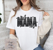 Load image into Gallery viewer, Mama-WITH BUTTERFLIES (FAUX SEQUIN &amp; EMBROIDERY)
